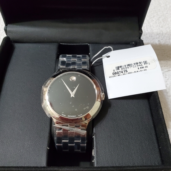 Movado Other - Movado Veturi Quartz Black Dial Mens Watch $895
